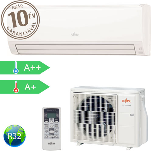 Fujitsu Eco Nagy Helyiségekbe oldalfali split klíma ASYG 24 KLCA / AOYG 24 KLCA
